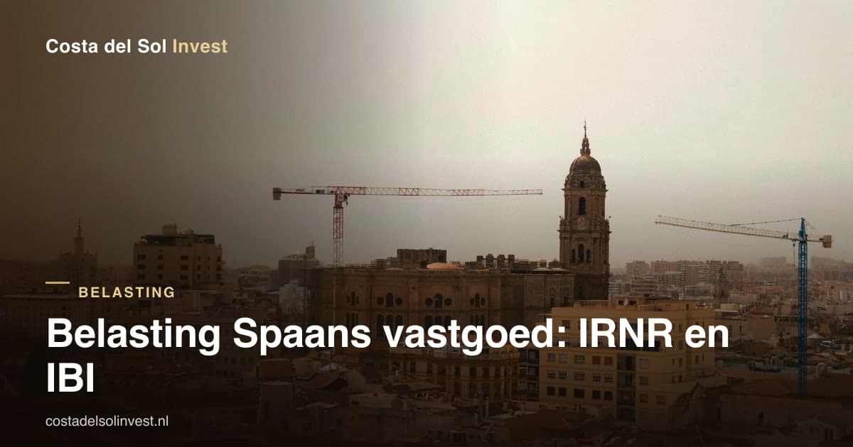 Tax on Spanish property: IRNR and IBI